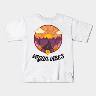 Trendy Vegan Vibes Cute Nature Kids T-Shirt